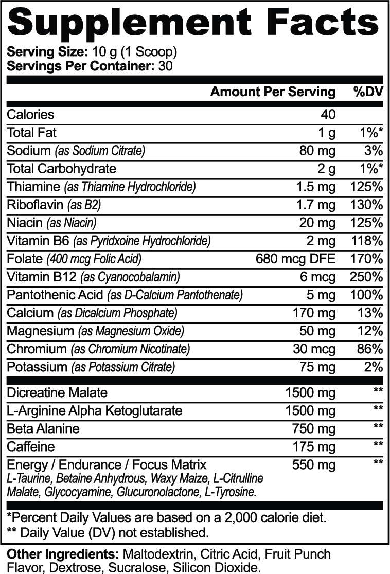 Nitric Shock Pre-Workout Powder (Fruit Punch)“Your 5 AM Alarm Just Met Its Assassin”