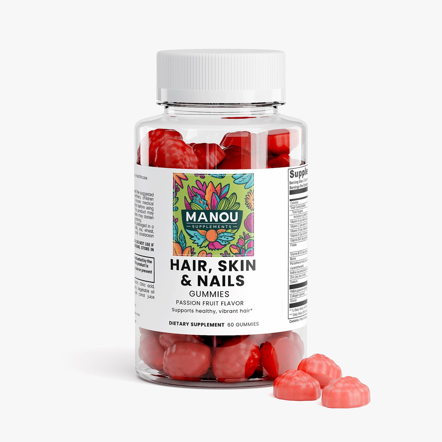 Hair Skin & Nails Gummies with Biotin & Collagen - Extra Strength Growth