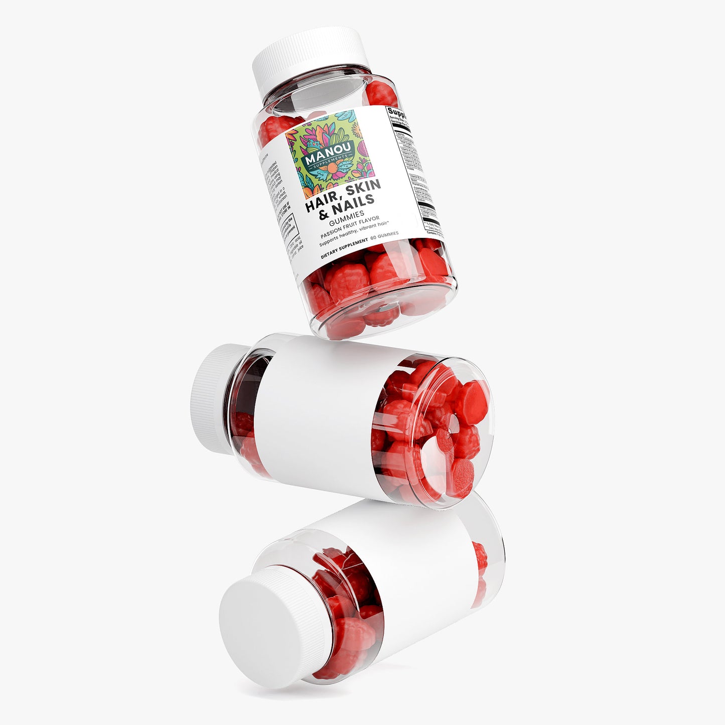 Hair Skin & Nails Gummies with Biotin & Collagen - Extra Strength Growth