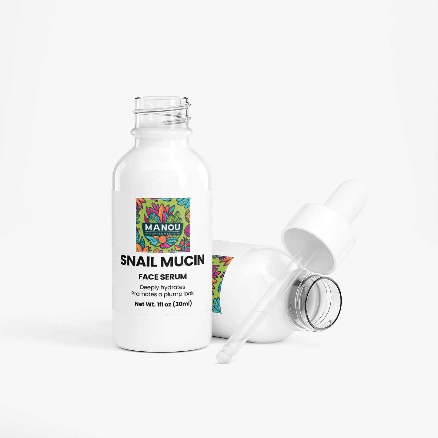 Viral Snail Mucin Face Serum w/ Hyaluronic Acid & Collagen | Intense Hydration, Plump & Glow | K-Beauty Glass Skin | For Dry, Dull Skin | Fast-Absorbing