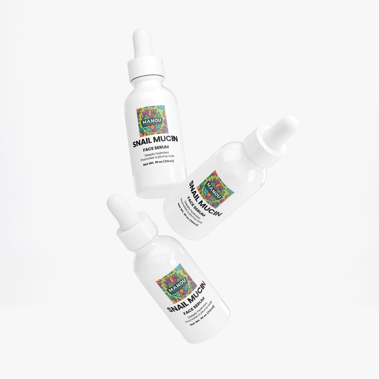 Viral Snail Mucin Face Serum w/ Hyaluronic Acid & Collagen | Intense Hydration, Plump & Glow | K-Beauty Glass Skin | For Dry, Dull Skin | Fast-Absorbing