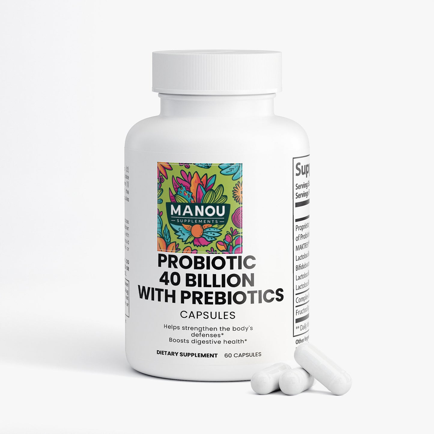 Probiotic 40 Billion with Prebiotics Premium Digestive Enzymes - Nutrient Absorption Aid - Bloating Relief & Energy Support