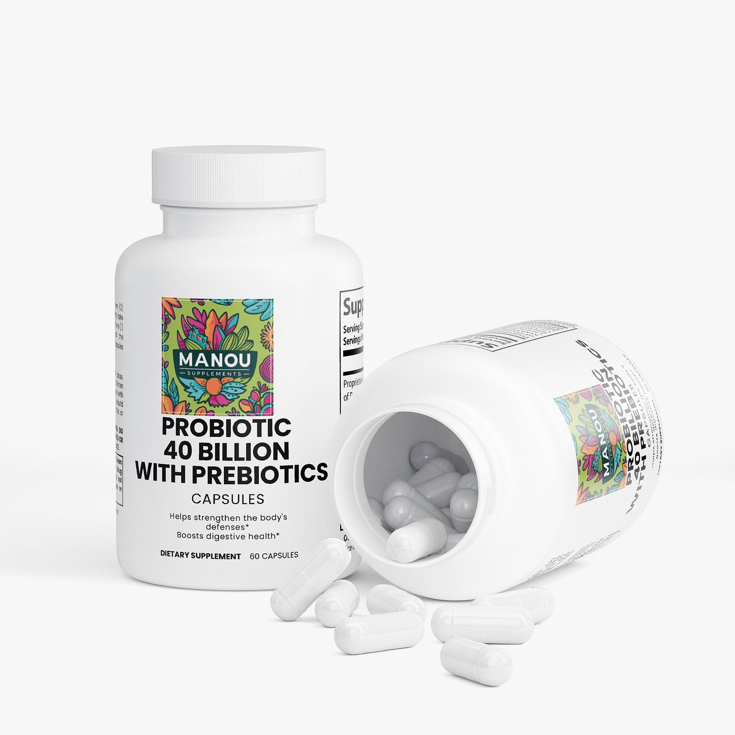 Probiotic 40 Billion with Prebiotics Premium Digestive Enzymes - Nutrient Absorption Aid - Bloating Relief & Energy Support