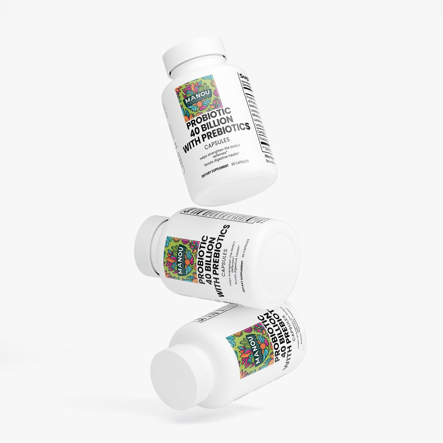 Probiotic 40 Billion with Prebiotics Premium Digestive Enzymes - Nutrient Absorption Aid - Bloating Relief & Energy Support