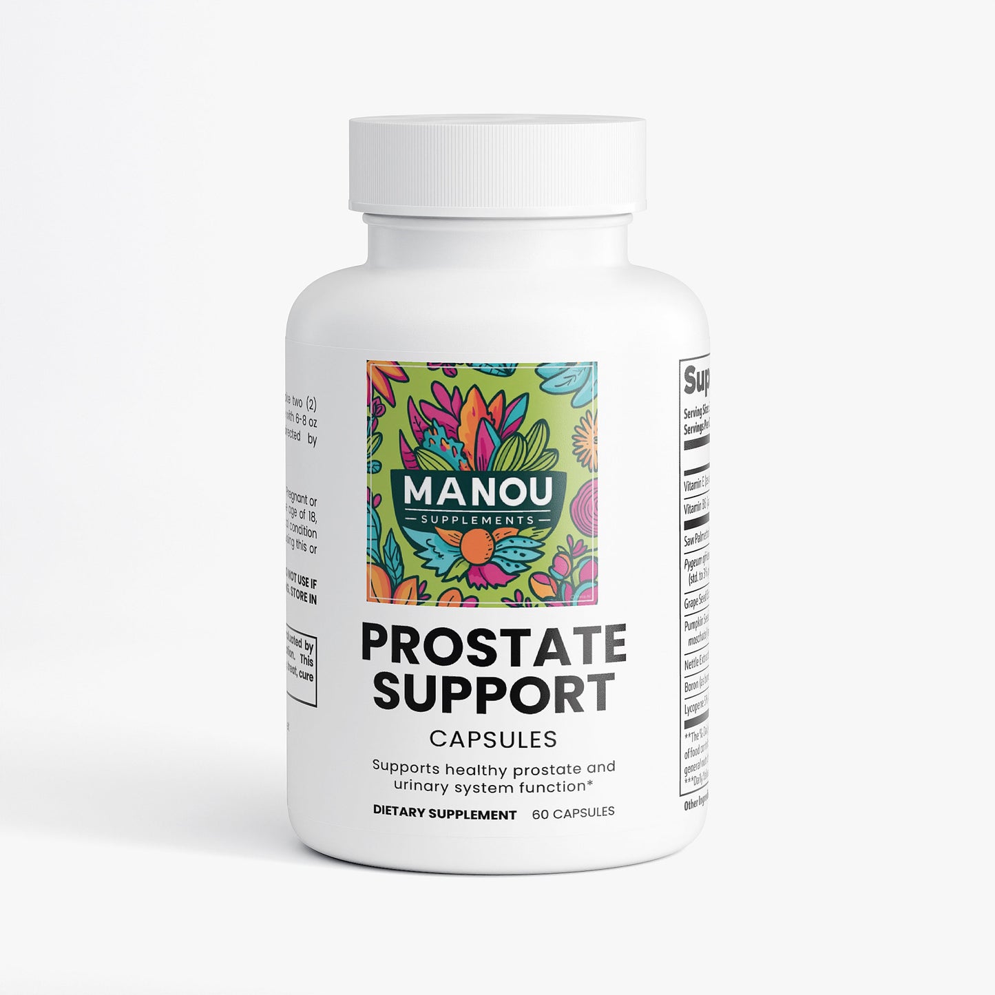 Men's Prostate Health Pills - Natural Ingredients - Saw Palmetto, Lycium Fruit Vitamin E & B6 - Urinary Function & Health