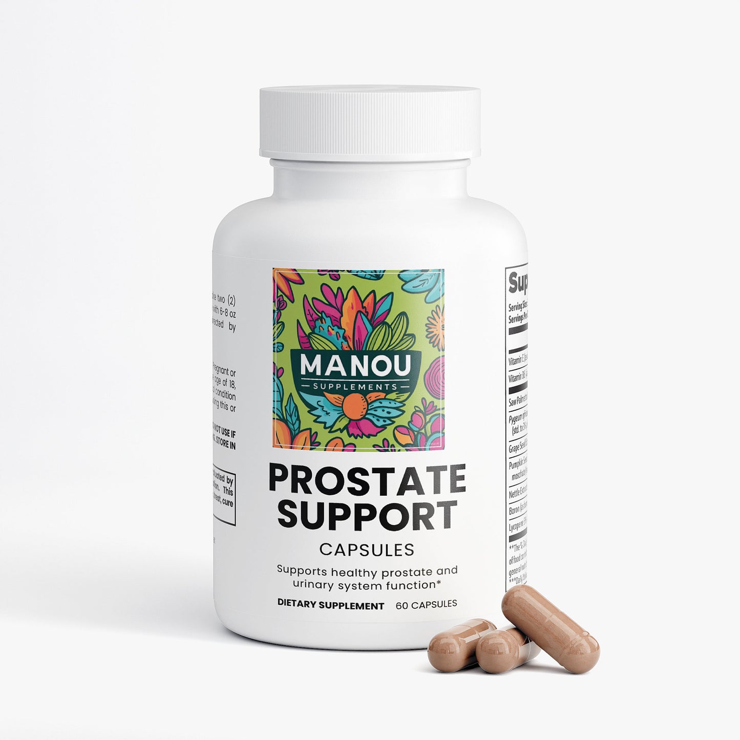 Men's Prostate Health Pills - Natural Ingredients - Saw Palmetto, Lycium Fruit Vitamin E & B6 - Urinary Function & Health