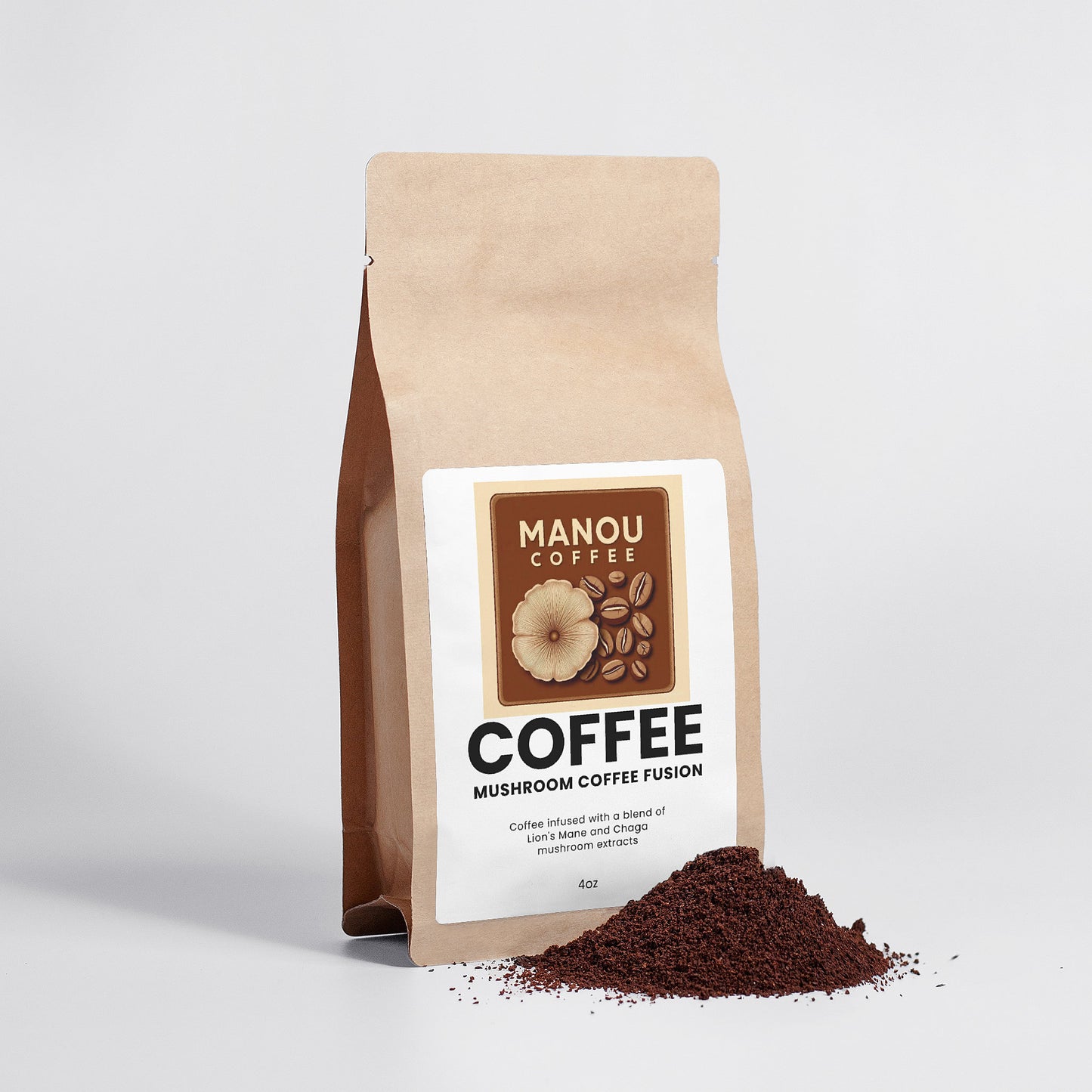 Mushroom Coffee Fusion - Lion’s Mane & Chaga Coffee | Cognitive Boost & NGF Support 4oz