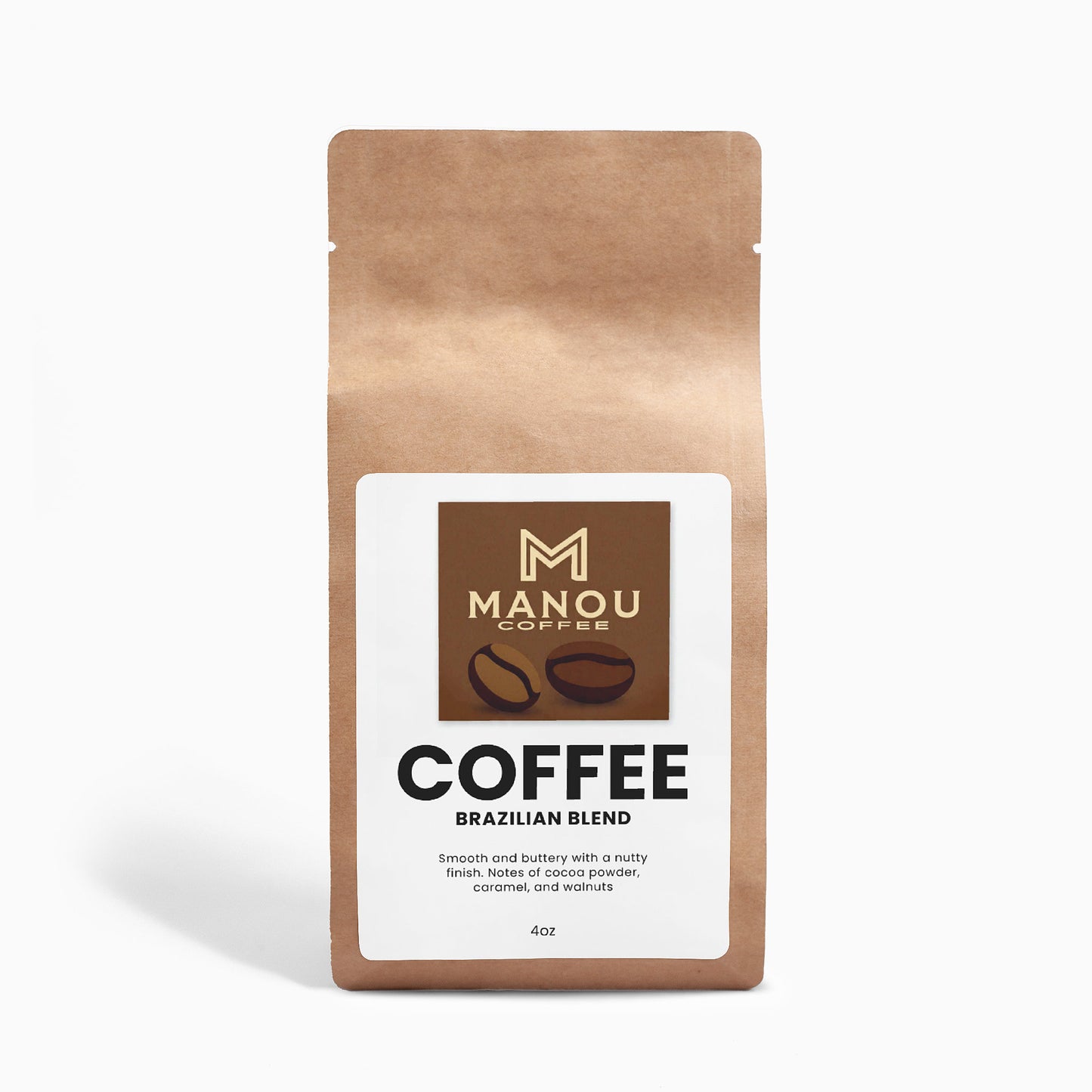 Brazilian Coffee Beans | Low Acidity Smooth Brew | Chocolate & Nut Notes
4oz