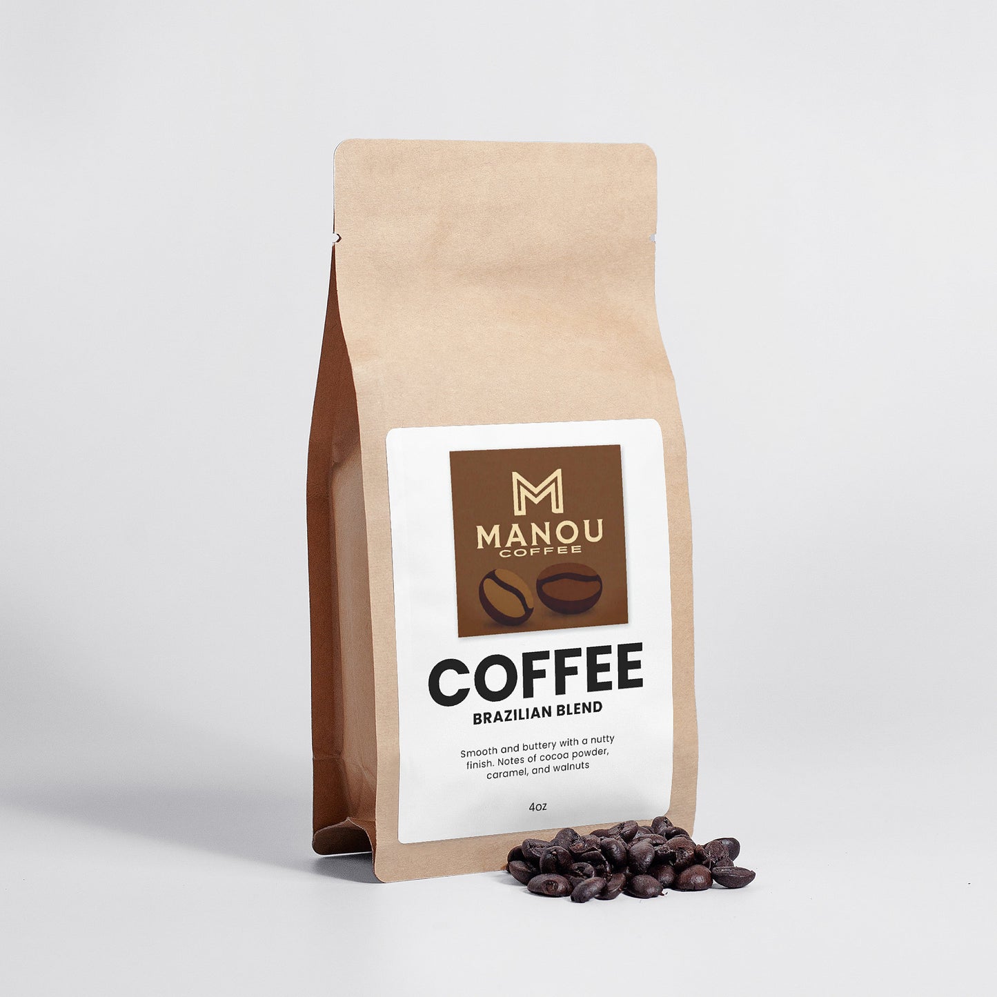 Brazilian Coffee Beans | Low Acidity Smooth Brew | Chocolate & Nut Notes
4oz