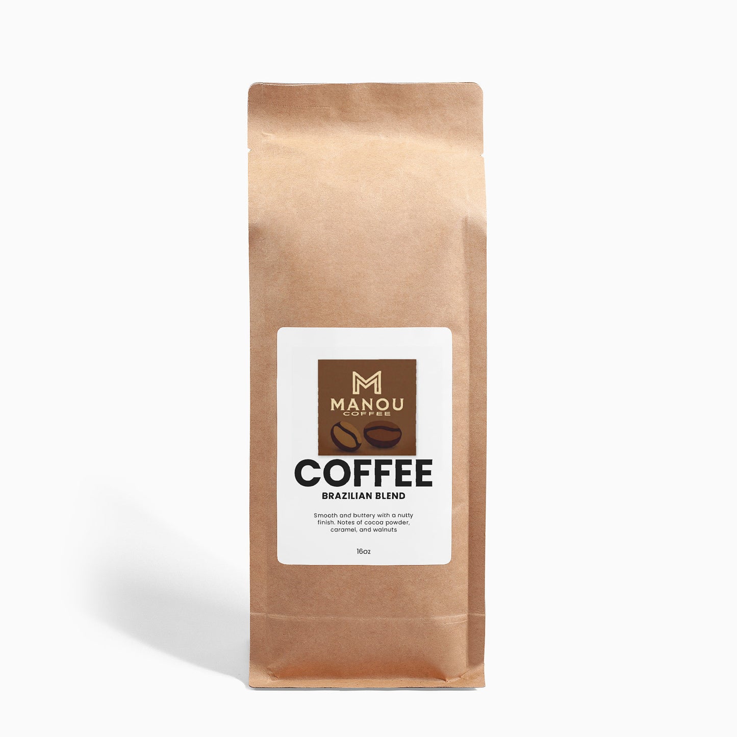 Brazilian Coffee Beans | Low Acidity Smooth Brew | Chocolate & Nut Notes
16oz
