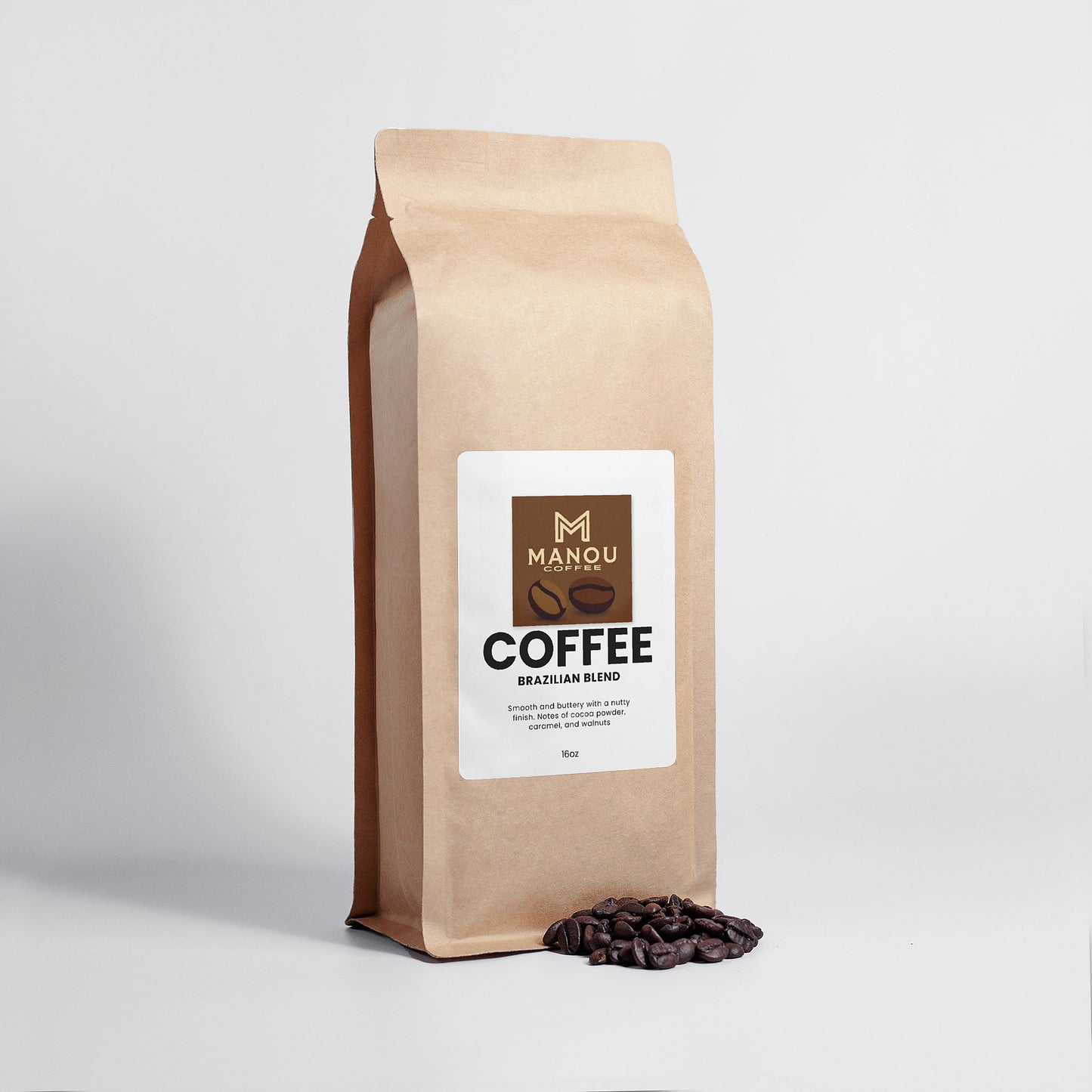 Brazilian Coffee Beans | Low Acidity Smooth Brew | Chocolate & Nut Notes
16oz