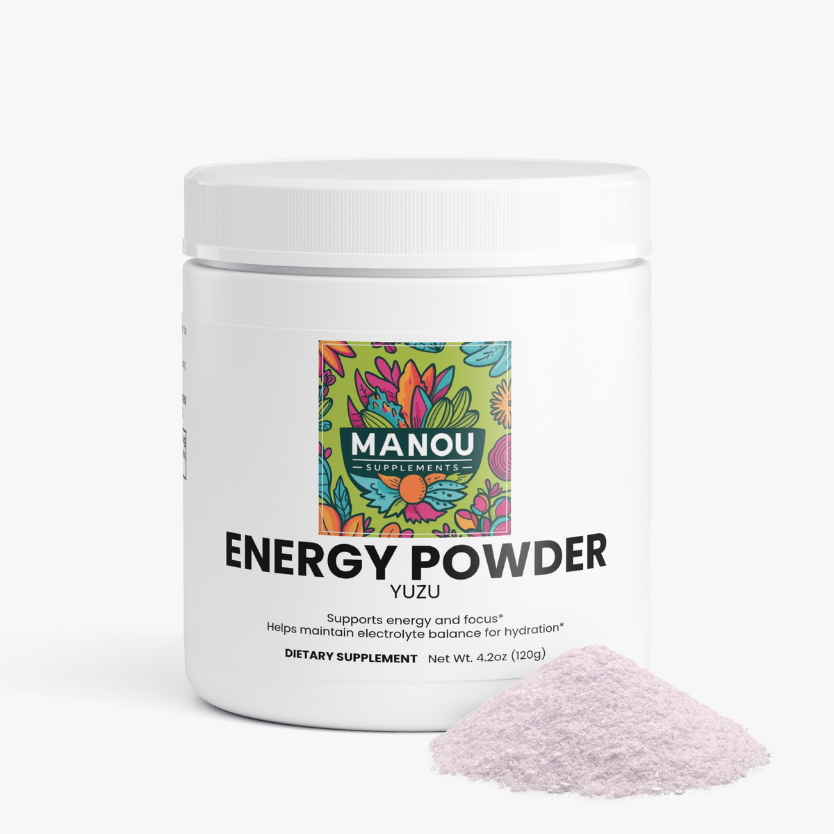 Energy Powder (Yuzu Flavor) 2 jars bundle Premium Japanese Citrus Flavor | Sustained Mental Clarity | Clean Energy Supplement | Workout & Office Fuel