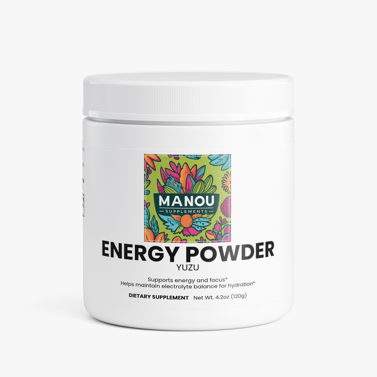 Energy Powder (Yuzu Flavor) 2 jars bundle Premium Japanese Citrus Flavor | Sustained Mental Clarity | Clean Energy Supplement | Workout & Office Fuel