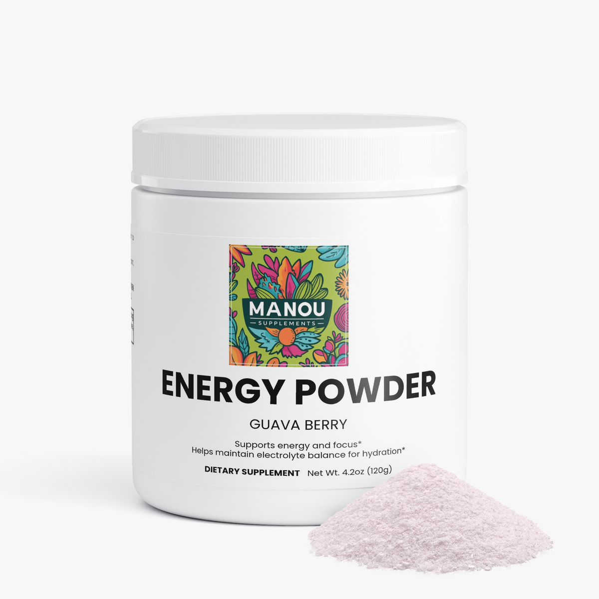 Energy Powder (Guava Berry)Exotic Guava + Mixed Berry Flavor | Sustained Energy Supplement | Pre-Workout & Office Fuel