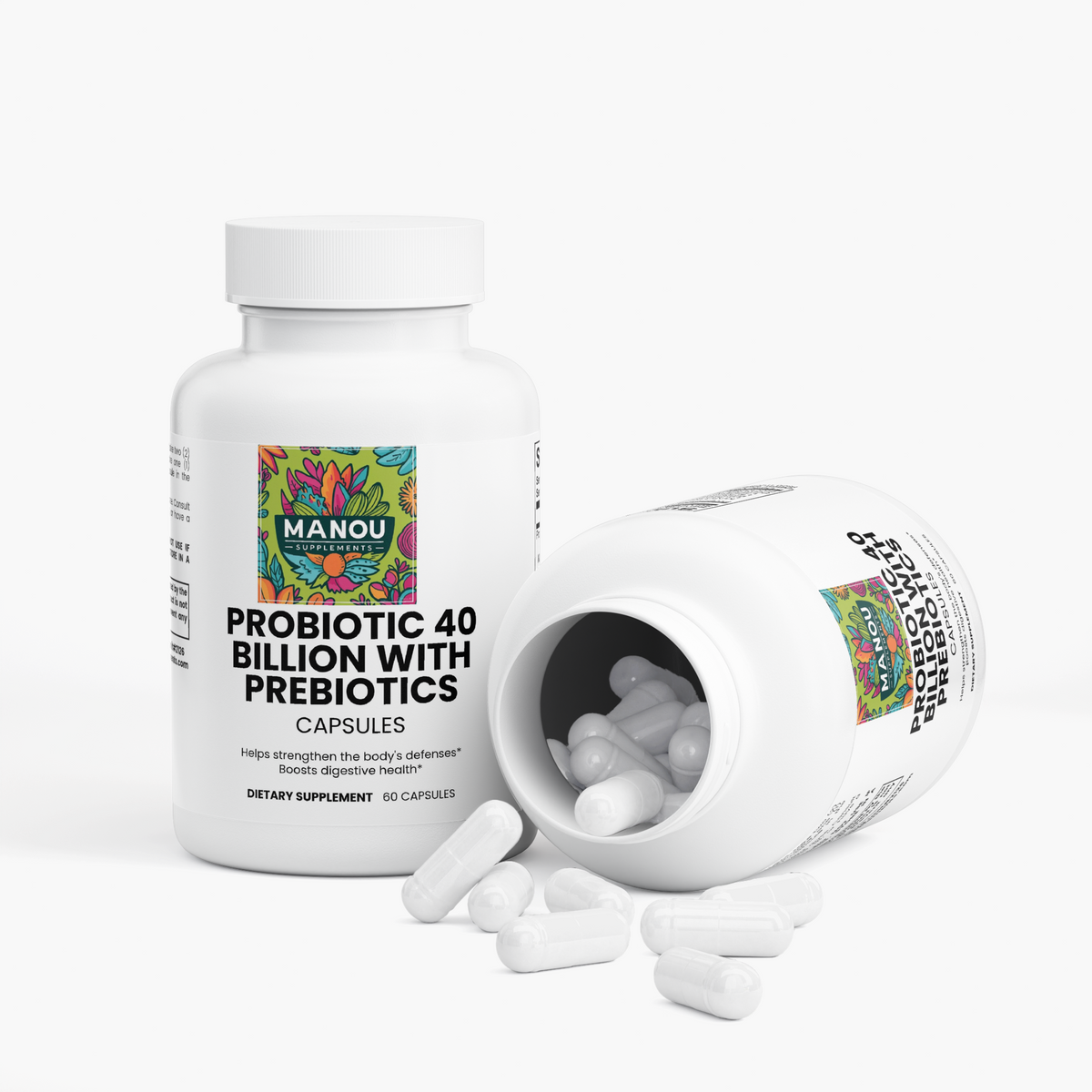 Probiotic 40 Billion with Prebiotics Premium Digestive Enzymes - Nutrient Absorption Aid - Bloating Relief & Energy Support