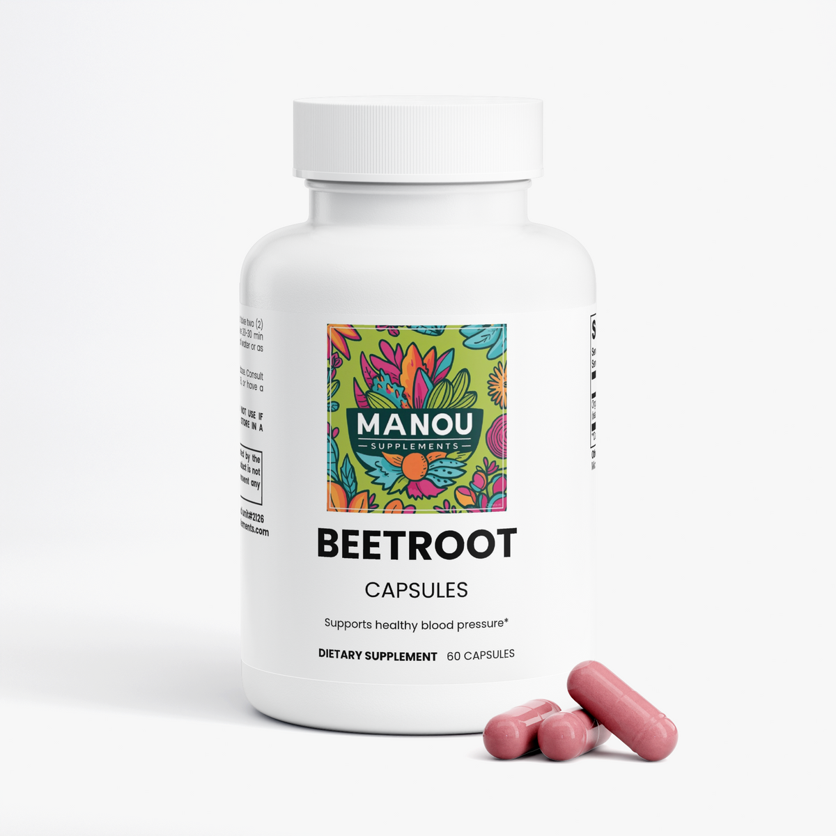 Beetroot Extract 2 bottles 60 capsules each - #1 Plant-Based Pre-Workout | Beetroot Capsules for Pumps, Focus & Oxygen Flow