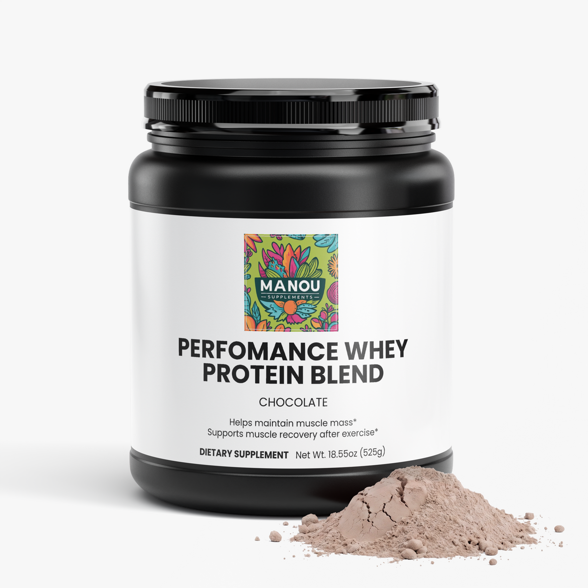 Performance Whey Protein Blend (Chocolate) High protein shake for muscle gain