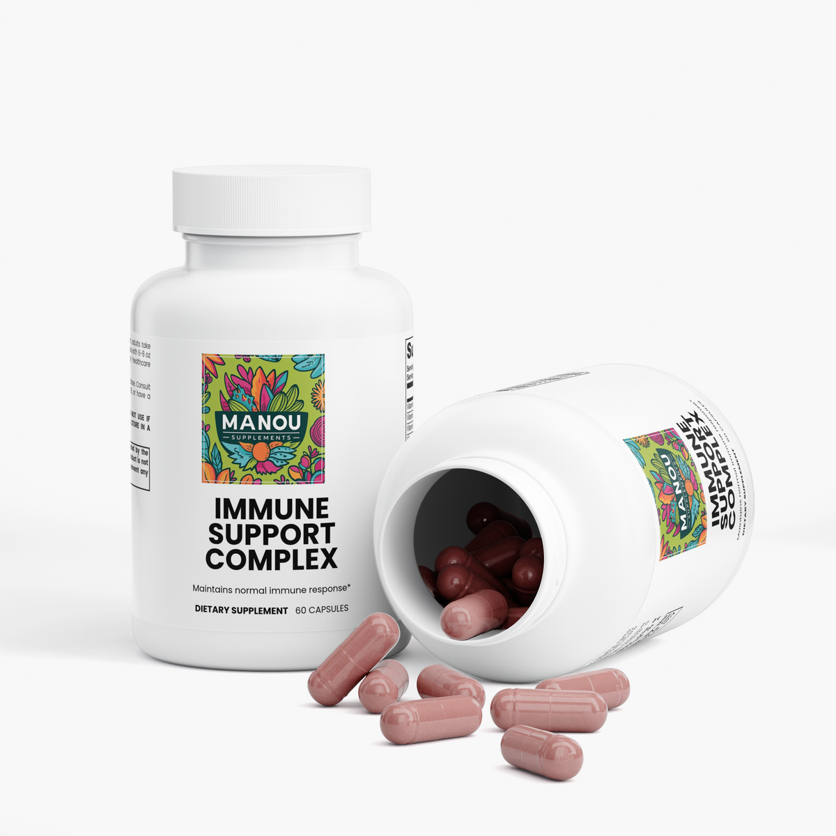 Best Immune Supplement – D3, Zinc, Elderberry, Echinacea, L-Lysine – 60 Capsules USA