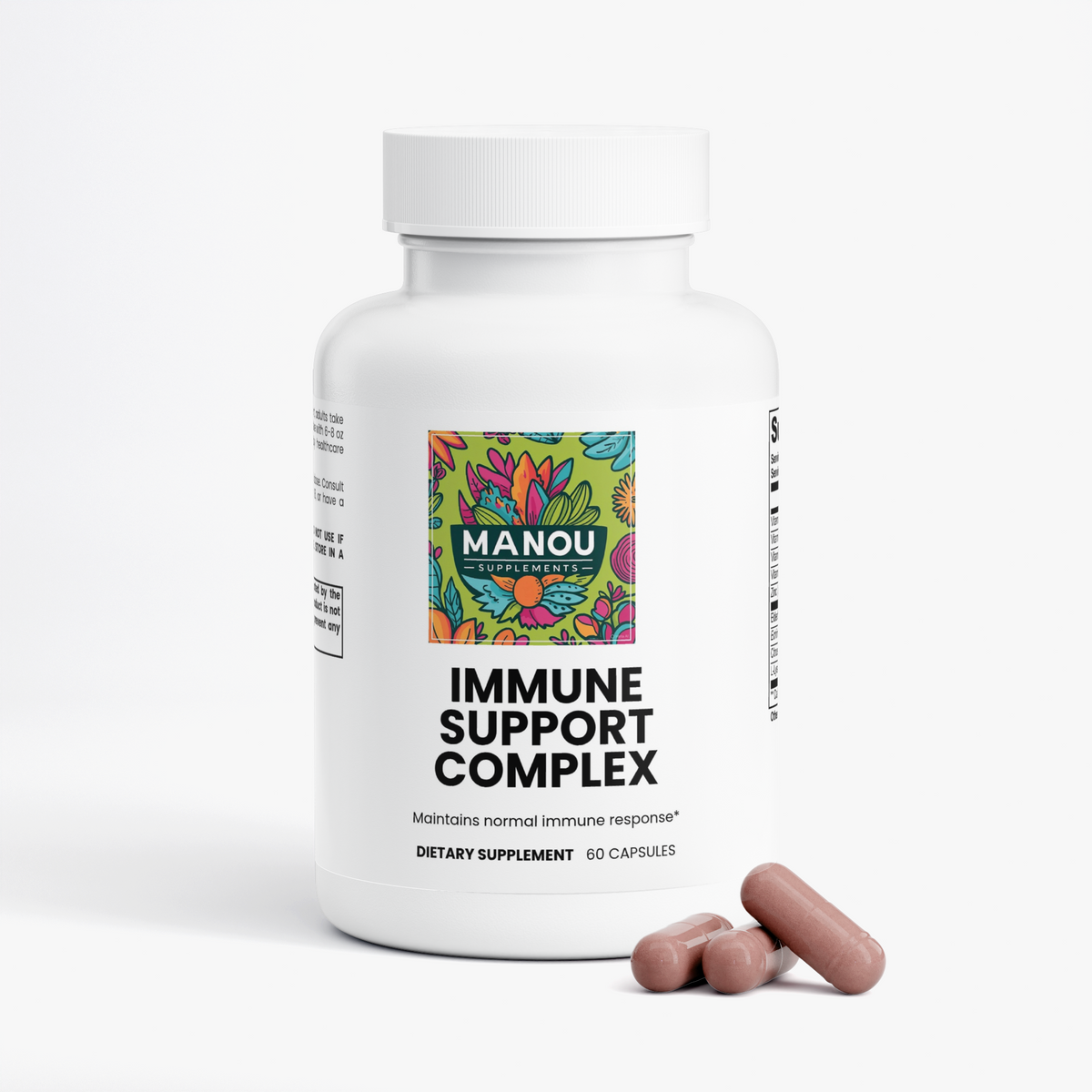 Best Immune Supplement – D3, Zinc, Elderberry, Echinacea, L-Lysine – 60 Capsules USA