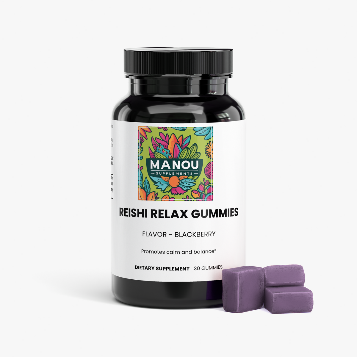 Reishi Relax Gummies – Stress Relief Calm Mood Mushroom L-Theanine Valerian Sleep Aid