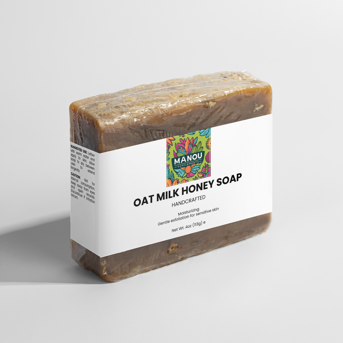Oat Milk Soap made with Goat Milk, Manuka Honey, Colloidal Oats, Eczema Dry Skin Relief Bar