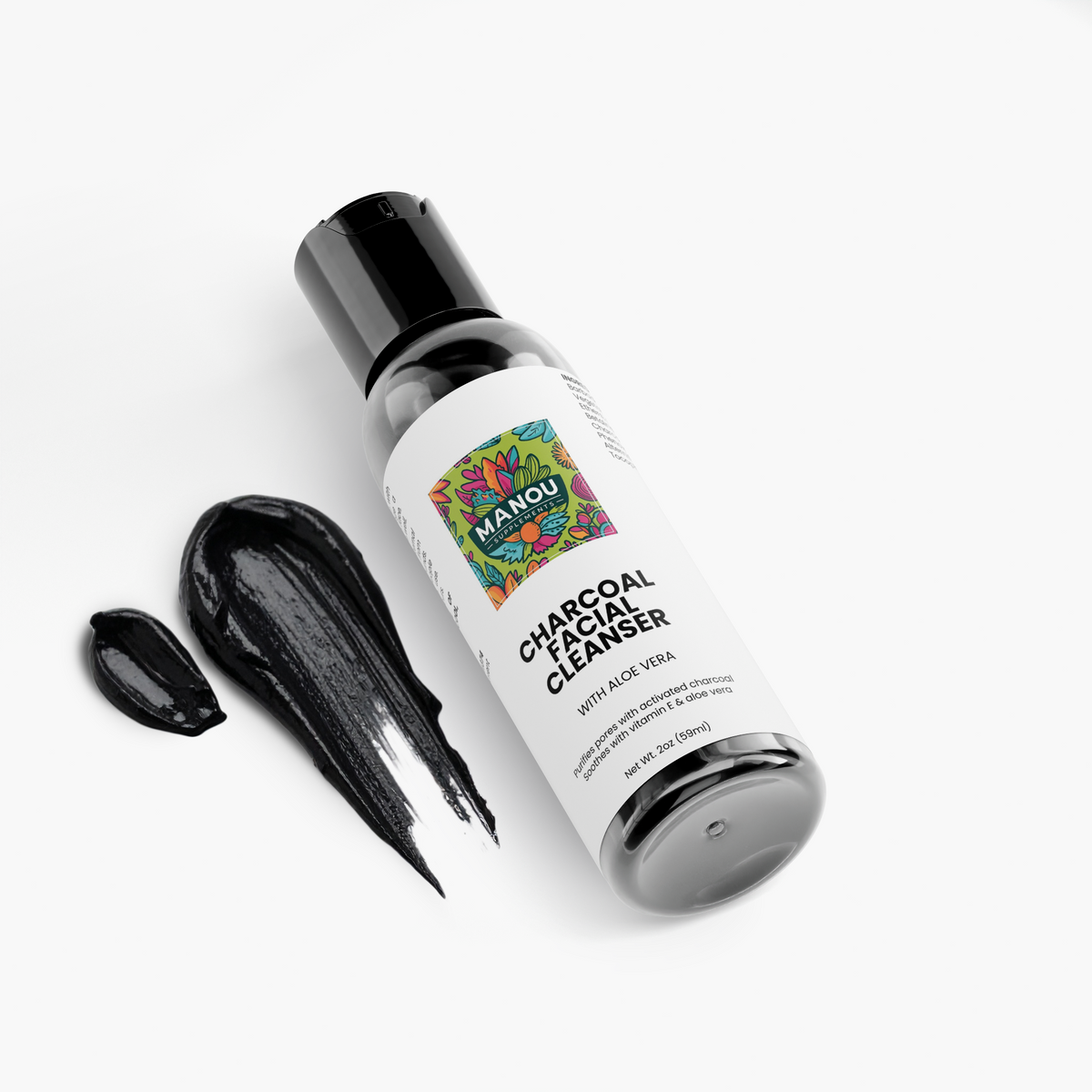 Charcoal Facial Cleanser with Aloe Vera “Your Pores Are Hostages. Time to Negotiate Their Release.”