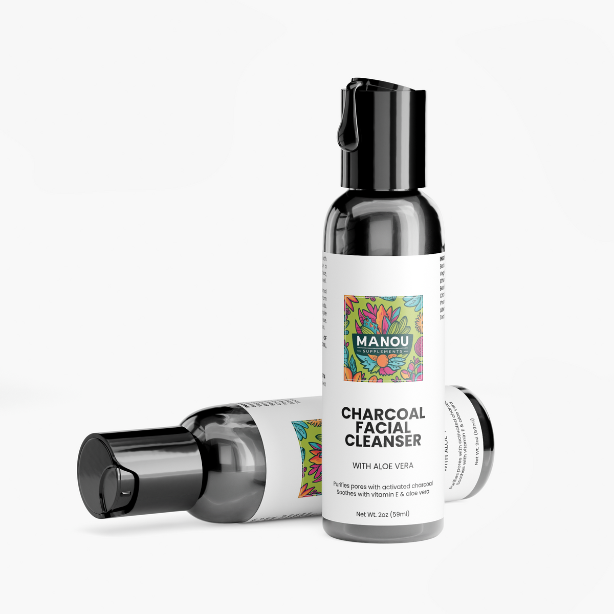 Charcoal Facial Cleanser with Aloe Vera “Your Pores Are Hostages. Time to Negotiate Their Release.”