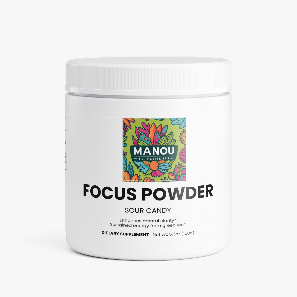 Focus Powder (Sour Candy) – Brain Supplement for Memory, Concentration & Mental Clarity | Alpha-GPC, L-Theanine, Natural Caffeine | No Crash Energy Drink Alternative for Students, Gamers, Professionals & Athletes