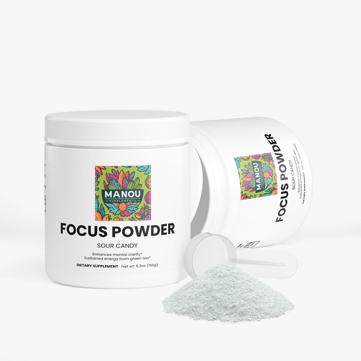 Focus Powder (Sour Candy) – Brain Supplement for Memory, Concentration & Mental Clarity | Alpha-GPC, L-Theanine, Natural Caffeine | No Crash Energy Drink Alternative for Students, Gamers, Professionals & Athletes