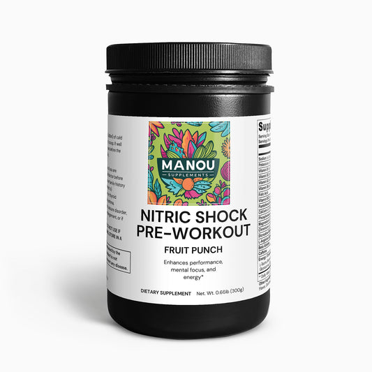 Nitric Shock Pre-Workout Powder (Fruit Punch)“Your 5 AM Alarm Just Met Its Assassin”