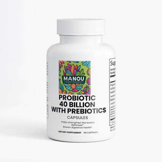 Probiotic 40 Billion with Prebiotics Premium Digestive Enzymes - Nutrient Absorption Aid - Bloating Relief & Energy Support