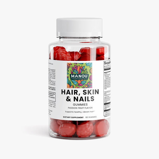 Hair Skin & Nails Gummies with Collagen - Biotin & Vitamins A,C,D,E - Glow Support