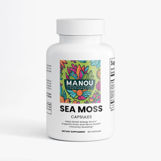 Sea Moss Capsules with Bladderwrack & Burdock Root - 92+ Minerals - Thyroid & Immune Support