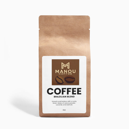 Brazilian Coffee Beans | Low Acidity Smooth Brew | Chocolate & Nut Notes
 4oz