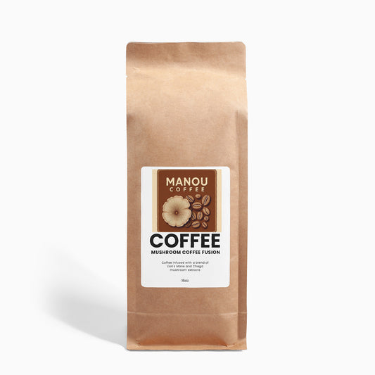 Mushroom Coffee Fusion - Lion’s Mane & Chaga Coffee | Cognitive Boost & NGF Support 16oz