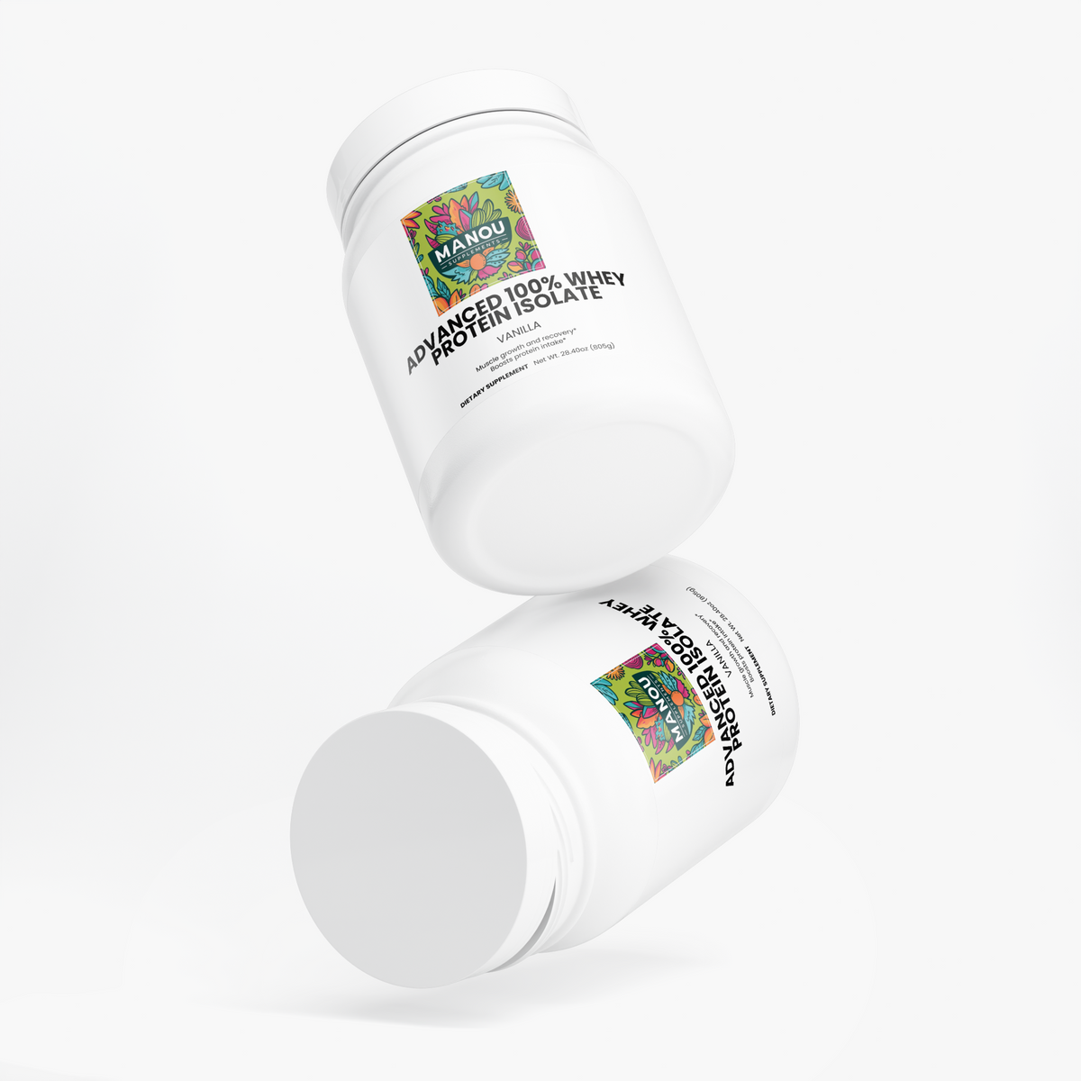 "Advanced 100% Whey Protein Isolate – 22g Vanilla, MCT Oil, Apple Pectin (Digestive Support) – Premium Post-Workout Recovery Shake"