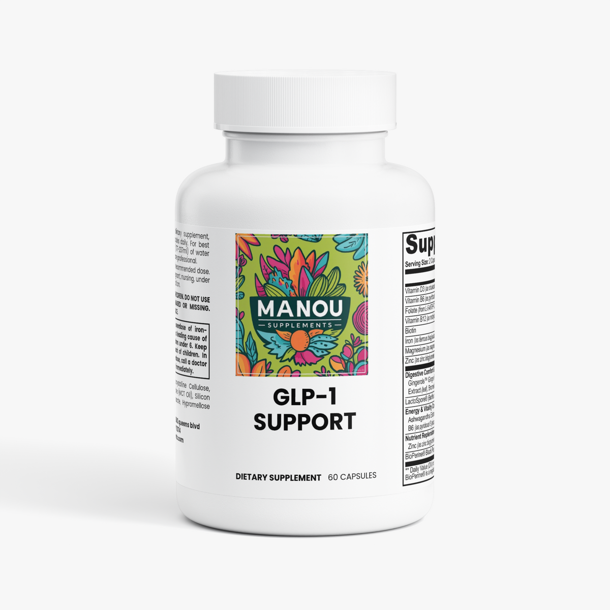 GLP-1 Support-Digestive Support with Probiotics, Enzymes, Magnesium, and Ashwagandha for Energy and Stress Resilience