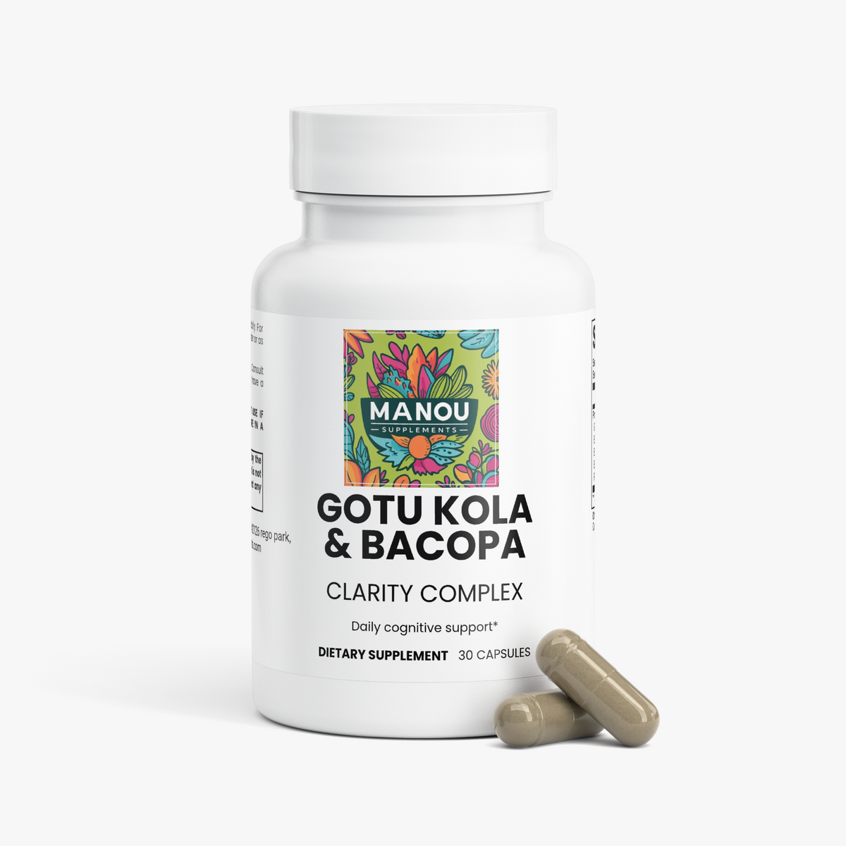 Gotu Kola & Bacopa-Advanced Cognitive Health Supplement, Stress Relief and Vitality Support, Ayurvedic Herbal Capsules