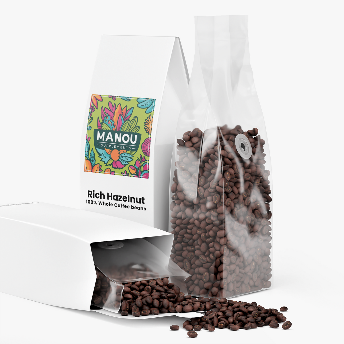 Rich Hazelnut Coffee Medium Roast Brazilian Mexican Blend Whole Bean Ground Maple Citrus Bright