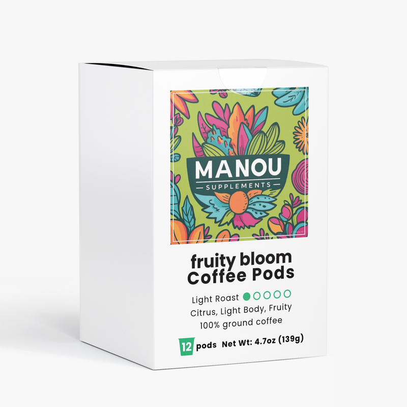 Fruity Bloom Light Roast Coffee Pods 12 Count Single Serve Bright Citrus Berry Floral Blend