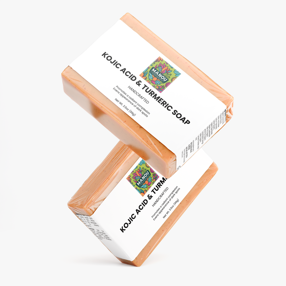 Kojic Acid & Turmeric Soap Ditch the dull skin. This orange bar fades dark spots, evens your tan, and leaves your face softer than your favorite cashmere.