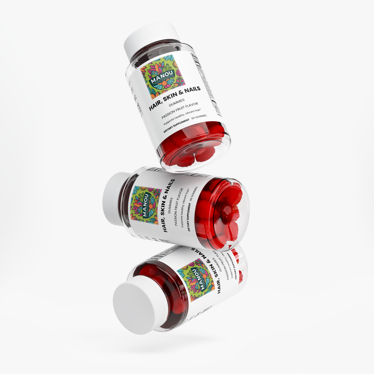 Hair Skin Nails Gummies Biotin Collagen Vitamin C E Zinc Stronger Hair Glowing Skin Faster Nails