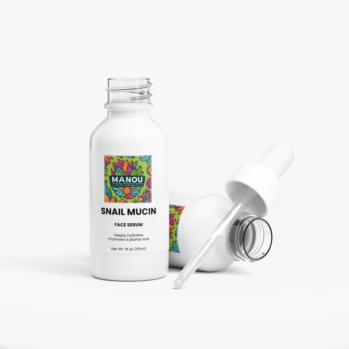 Viral Snail Mucin Face Serum w/ Hyaluronic Acid & Collagen | Intense Hydration, Plump & Glow | K-Beauty Glass Skin | For Dry, Dull Skin | Fast-Absorbing