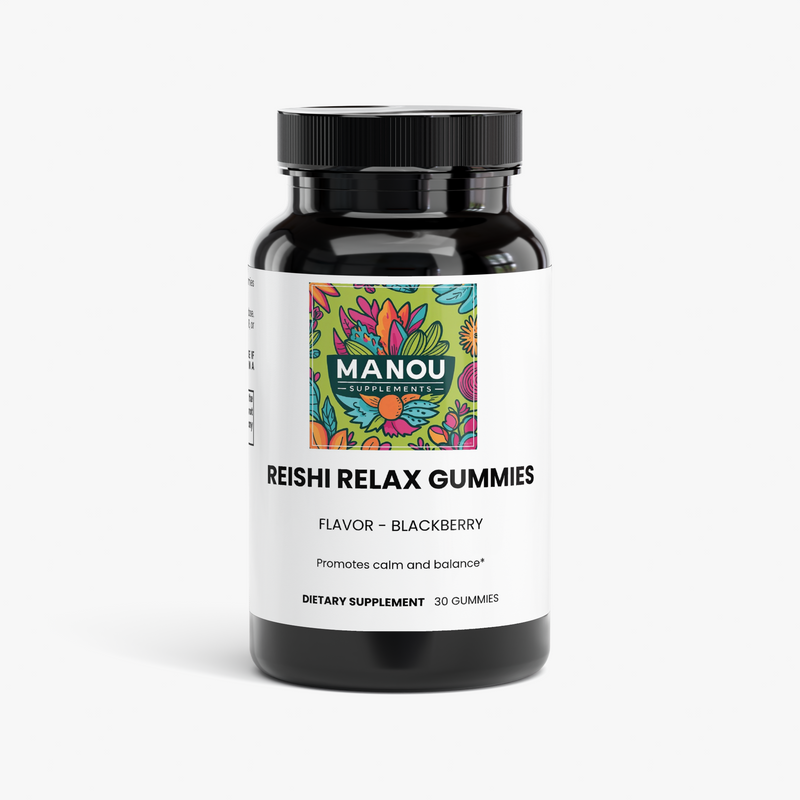 Reishi Relax Gummies – Stress Relief Calm Mood Mushroom L-Theanine Valerian Sleep Aid