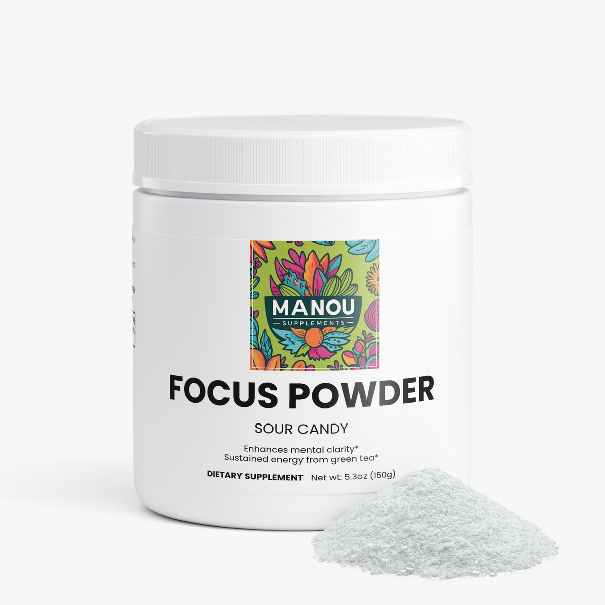 Focus Powder (Sour Candy) – Brain Supplement for Memory, Concentration & Mental Clarity | Alpha-GPC, L-Theanine, Natural Caffeine | No Crash Energy Drink Alternative for Students, Gamers, Professionals & Athletes