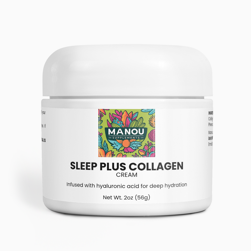 Sleep Plus Collagen Cream Night Moisturizer – Hyaluronic Acid Anti-Aging Firming Face Cream for Dry Skin, Wrinkle Reduction & Overnight Hydration