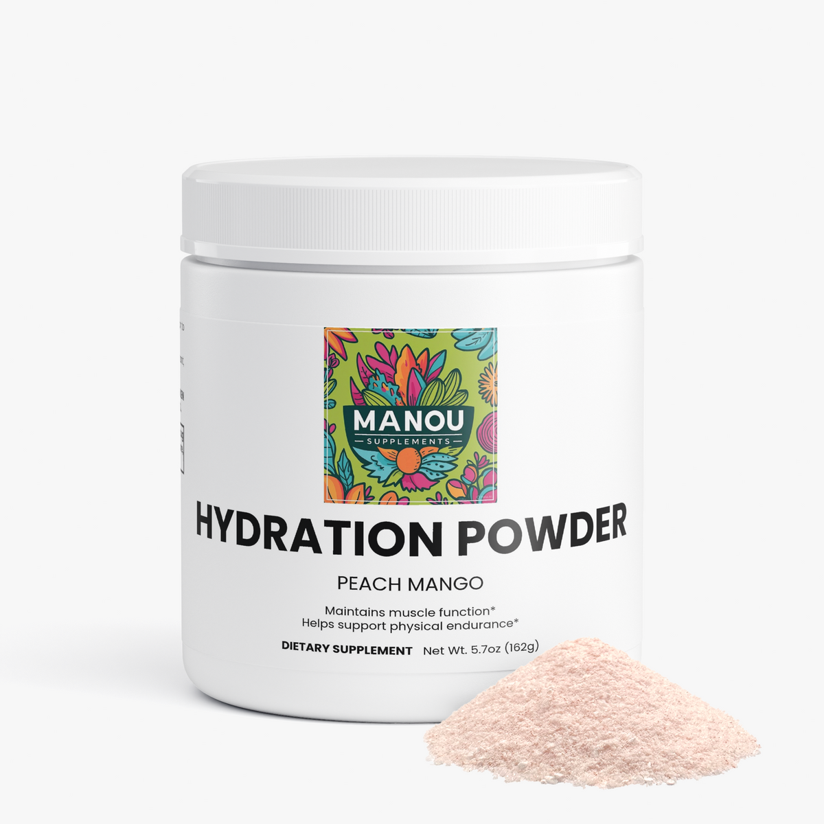 Peach Mango Electrolyte Powder – Sugar-Free Hydration Drink Mix, Keto, Caffeine-Free, No Fillers